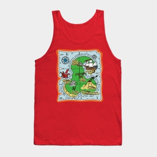 Pirate Treasure Map Tank Top